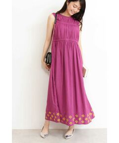 コットンキャンブリックマキシワンピース