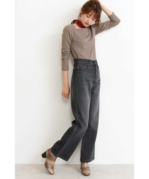 ＊＊N.Natural Beauty Basic / エヌ ナチュラルビューティーベーシック カットソー | スクエアネックリブカットソー | 詳細3