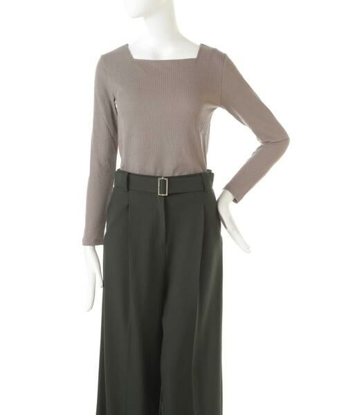 ＊＊N.Natural Beauty Basic / エヌ ナチュラルビューティーベーシック カットソー | スクエアネックリブカットソー | 詳細4