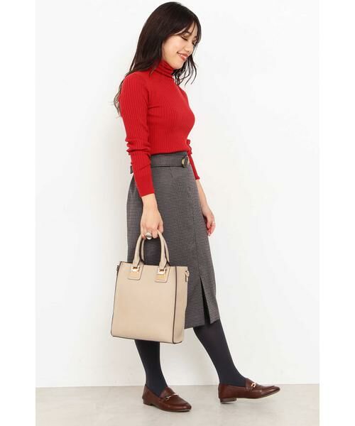 ＊＊N.Natural Beauty Basic / エヌ ナチュラルビューティーベーシック スカート | ベッコウバックルチェックタイトスカート | 詳細7