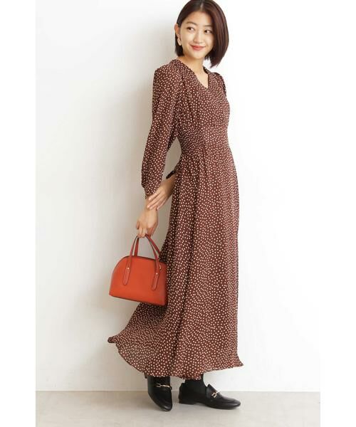 ＊＊N.Natural Beauty Basic / エヌ ナチュラルビューティーベーシック ワンピース | ドットウエストシャーリングワンピース | 詳細2