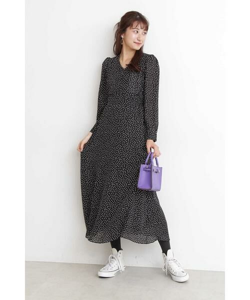 ＊＊N.Natural Beauty Basic / エヌ ナチュラルビューティーベーシック ワンピース | ドットウエストシャーリングワンピース | 詳細7