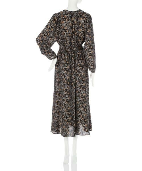 ＊＊N.Natural Beauty Basic / エヌ ナチュラルビューティーベーシック ワンピース | スタンドカラーシャーリングフラワーマキシワンピース | 詳細14