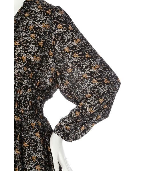 ＊＊N.Natural Beauty Basic / エヌ ナチュラルビューティーベーシック ワンピース | スタンドカラーシャーリングフラワーマキシワンピース | 詳細17