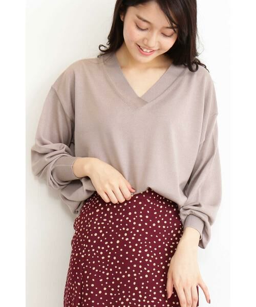 ＊＊N.Natural Beauty Basic / エヌ ナチュラルビューティーベーシック ニット・セーター | ウールベーシック　Vネックニット（ベージュ）