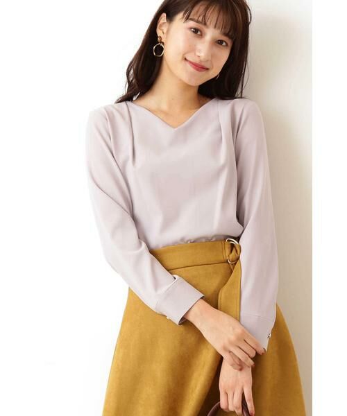 ＊＊N.Natural Beauty Basic / エヌ ナチュラルビューティーベーシック シャツ・ブラウス | タックドレープブラウス（グレー）