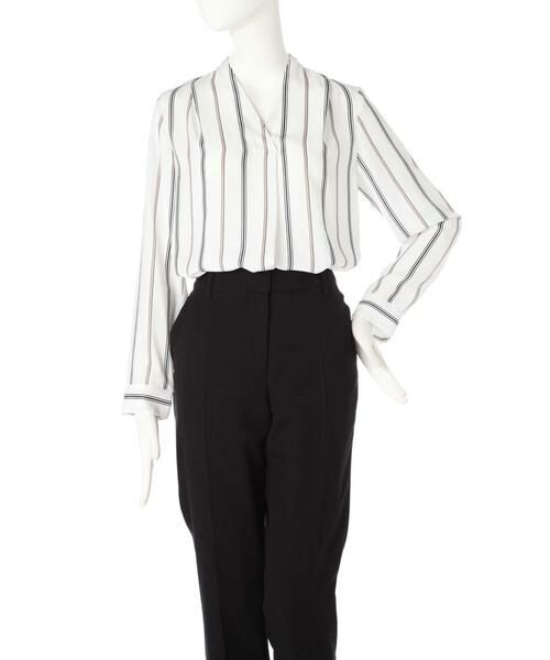 ＊＊N.Natural Beauty Basic / エヌ ナチュラルビューティーベーシック シャツ・ブラウス | ガルーダドビーシャツ Vネック | 詳細4