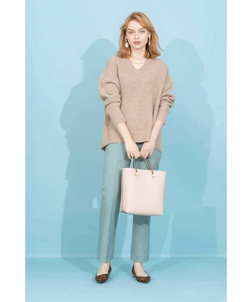 ＊＊N.Natural Beauty Basic / エヌ ナチュラルビューティーベーシック パンツ | ハイウエストセミテーパードパンツ（ミント）