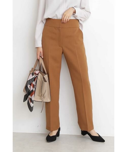 ＊＊N.Natural Beauty Basic / エヌ ナチュラルビューティーベーシック パンツ | ハイウエストセミテーパードパンツ（キャメル）