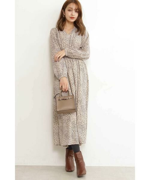 ＊＊N.Natural Beauty Basic / エヌ ナチュラルビューティーベーシック ワンピース | スタンドカラーシャーリングマキシワンピース | 詳細2