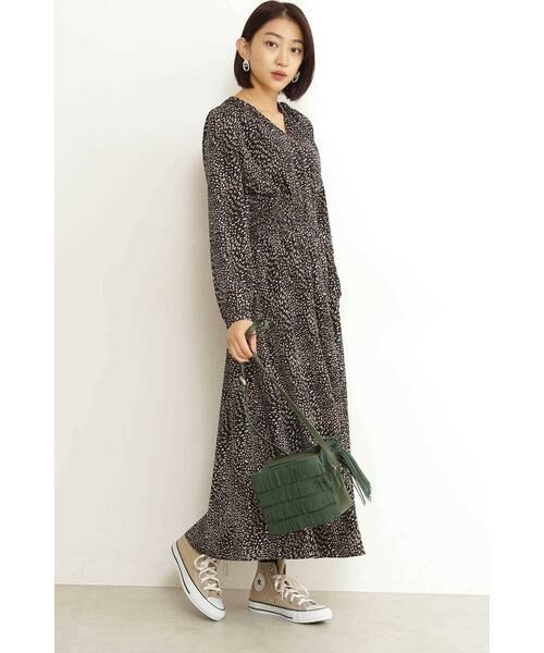 ＊＊N.Natural Beauty Basic / エヌ ナチュラルビューティーベーシック ワンピース | スタンドカラーシャーリングマキシワンピース | 詳細17