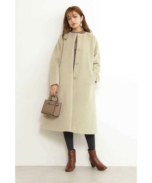 セール シャギーノーカラーコート アウター N Natural Beauty Basic エヌ ナチュラルビューティーベーシック ファッション通販 タカシマヤファッションスクエア