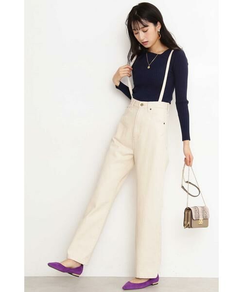 セール サスペンダー付ワイドデニム パンツ N Natural Beauty Basic エヌ ナチュラルビューティーベーシック ファッション通販 タカシマヤファッションスクエア