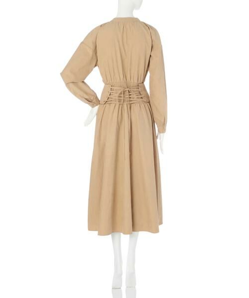 ＊＊N.Natural Beauty Basic / エヌ ナチュラルビューティーベーシック ワンピース | バックレースアップマキシワンピース | 詳細18