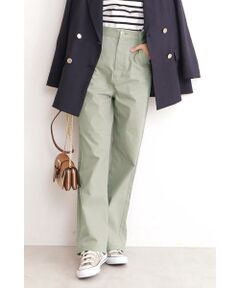 ハイウエストワイドストレートチノパンツ