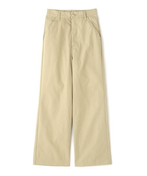 ＊＊N.Natural Beauty Basic / エヌ ナチュラルビューティーベーシック パンツ | ハイウエストワイドストレートチノパンツ（ベージュ）