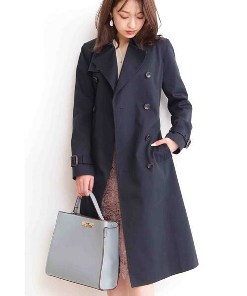 ＊＊N.Natural Beauty Basic / エヌ ナチュラルビューティーベーシック アウター | ベーシックトレンチコート（ネイビー）