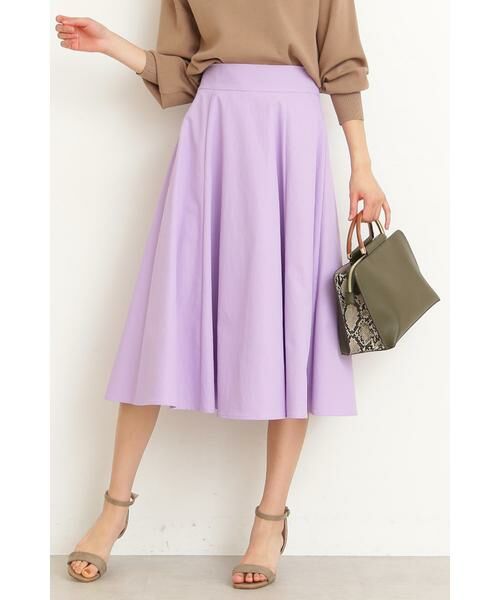 ＊＊N.Natural Beauty Basic / エヌ ナチュラルビューティーベーシック スカート | テックツイルフレアスカート（パープル）