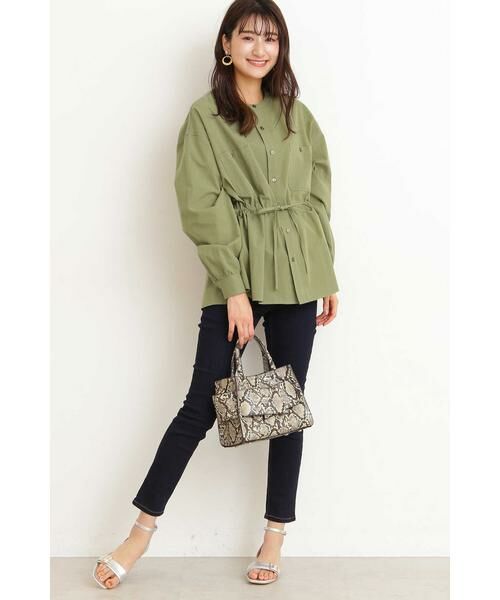 ＊＊N.Natural Beauty Basic / エヌ ナチュラルビューティーベーシック シャツ・ブラウス | ウエストシャーリングノーカラーシャツ | 詳細3