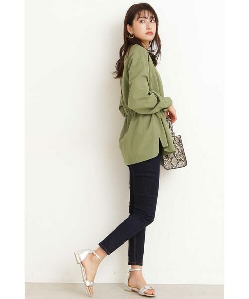 ＊＊N.Natural Beauty Basic / エヌ ナチュラルビューティーベーシック シャツ・ブラウス | ウエストシャーリングノーカラーシャツ | 詳細4