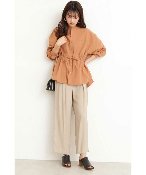 ＊＊N.Natural Beauty Basic / エヌ ナチュラルビューティーベーシック シャツ・ブラウス | ウエストシャーリングノーカラーシャツ | 詳細7