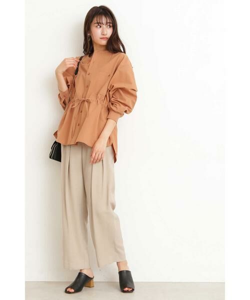 ＊＊N.Natural Beauty Basic / エヌ ナチュラルビューティーベーシック シャツ・ブラウス | ウエストシャーリングノーカラーシャツ | 詳細8