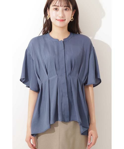 ＊＊N.Natural Beauty Basic / エヌ ナチュラルビューティーベーシック シャツ・ブラウス | ヴィンテージライクサテンタックフレアブラウス | 詳細5