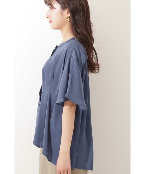 ＊＊N.Natural Beauty Basic / エヌ ナチュラルビューティーベーシック シャツ・ブラウス | ヴィンテージライクサテンタックフレアブラウス | 詳細6