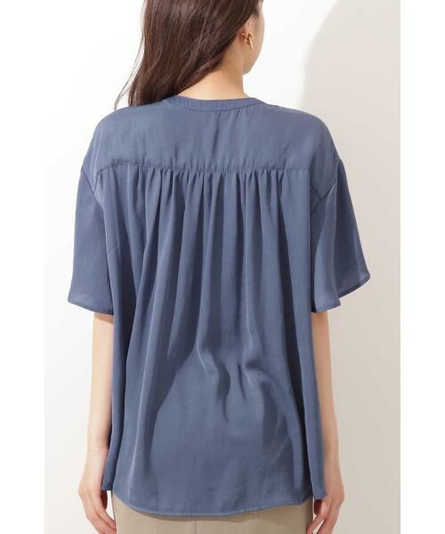 ＊＊N.Natural Beauty Basic / エヌ ナチュラルビューティーベーシック シャツ・ブラウス | ヴィンテージライクサテンタックフレアブラウス | 詳細7