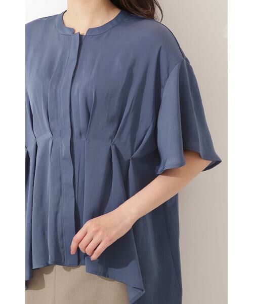 ＊＊N.Natural Beauty Basic / エヌ ナチュラルビューティーベーシック シャツ・ブラウス | ヴィンテージライクサテンタックフレアブラウス | 詳細8