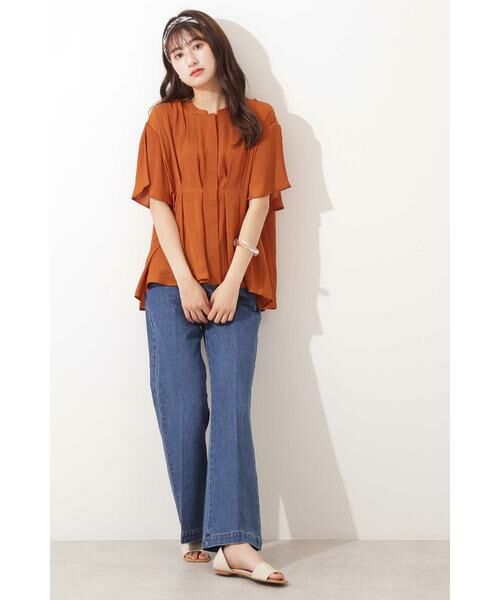 ＊＊N.Natural Beauty Basic / エヌ ナチュラルビューティーベーシック シャツ・ブラウス | ヴィンテージライクサテンタックフレアブラウス | 詳細14