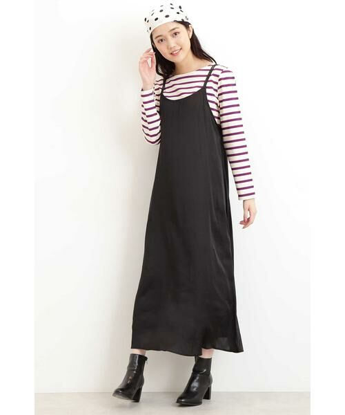 ＊＊N.Natural Beauty Basic / エヌ ナチュラルビューティーベーシック ワンピース | サテンキャミソールワンピース | 詳細2