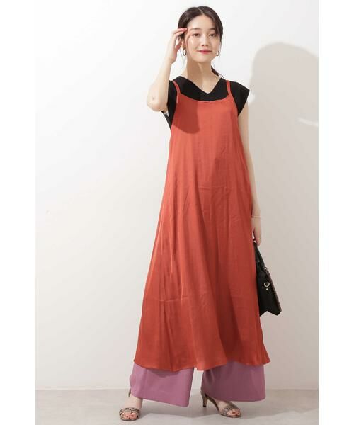 ＊＊N.Natural Beauty Basic / エヌ ナチュラルビューティーベーシック ワンピース | サテンキャミソールワンピース | 詳細8