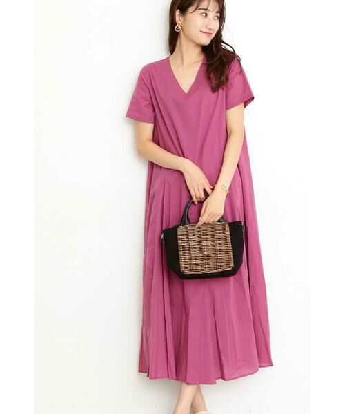 ＊＊N.Natural Beauty Basic / エヌ ナチュラルビューティーベーシック ワンピース | コットンサーキュラーワンピース（ピンク）