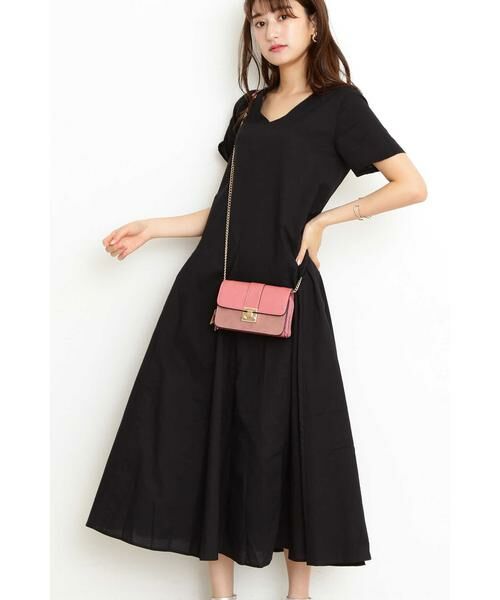 ＊＊N.Natural Beauty Basic / エヌ ナチュラルビューティーベーシック ワンピース | コットンサーキュラーワンピース（ブラック）