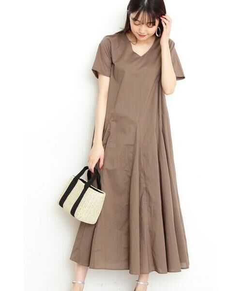 ＊＊N.Natural Beauty Basic / エヌ ナチュラルビューティーベーシック ワンピース | コットンサーキュラーワンピース（ブラウン）