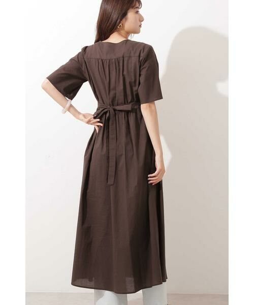 ＊＊N.Natural Beauty Basic / エヌ ナチュラルビューティーベーシック ワンピース | 2Wayカシュクールワンピース（ブラウン）