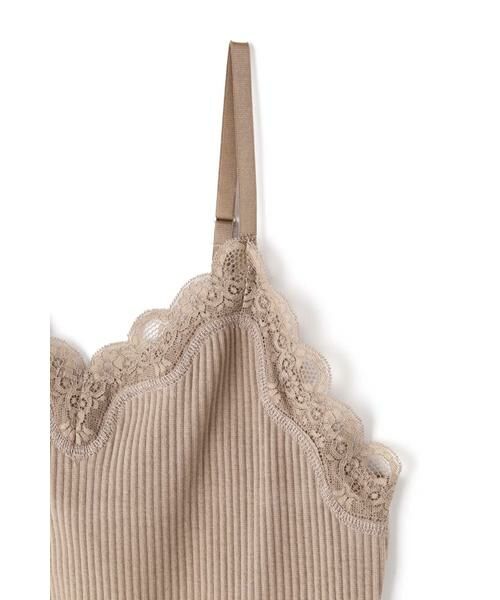 ＊＊N.Natural Beauty Basic / エヌ ナチュラルビューティーベーシック カットソー | リブタンクトップ　レース付きキャミソール | 詳細3