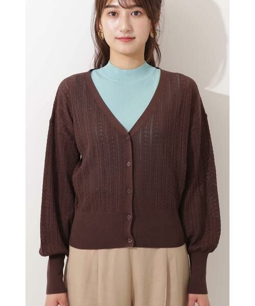 ＊＊N.Natural Beauty Basic / エヌ ナチュラルビューティーベーシック カーディガン・ボレロ | レース柄ニットカーディガン | 詳細13