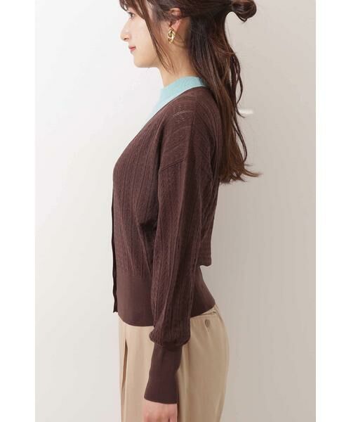 ＊＊N.Natural Beauty Basic / エヌ ナチュラルビューティーベーシック カーディガン・ボレロ | レース柄ニットカーディガン | 詳細14