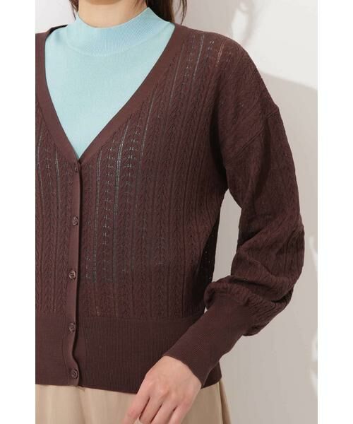 ＊＊N.Natural Beauty Basic / エヌ ナチュラルビューティーベーシック カーディガン・ボレロ | レース柄ニットカーディガン | 詳細16