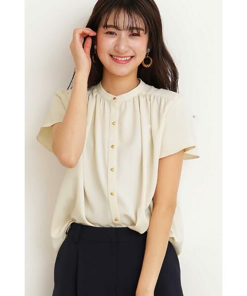 ＊＊N.Natural Beauty Basic / エヌ ナチュラルビューティーベーシック シャツ・ブラウス | ゴールドボタンとろみブラウス（エクリュ）