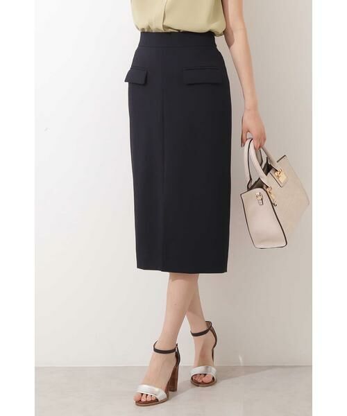 ＊＊N.Natural Beauty Basic / エヌ ナチュラルビューティーベーシック スカート | フラップポケットスカート（ネイビー）