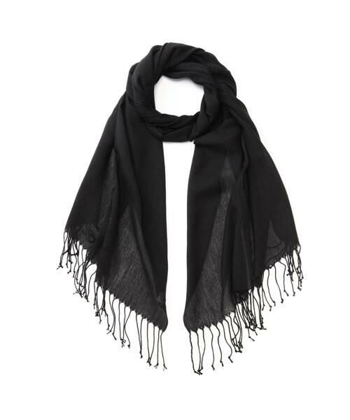 ＊＊N.Natural Beauty Basic / エヌ ナチュラルビューティーベーシック マフラー・ショール・スヌード・ストール | ラメストール（ブラック）