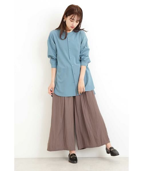 ＊＊N.Natural Beauty Basic / エヌ ナチュラルビューティーベーシック シャツ・ブラウス | リボンブラウジングバンドカラーシャツ | 詳細2