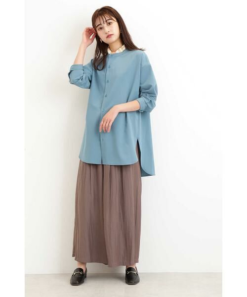 ＊＊N.Natural Beauty Basic / エヌ ナチュラルビューティーベーシック シャツ・ブラウス | リボンブラウジングバンドカラーシャツ | 詳細3