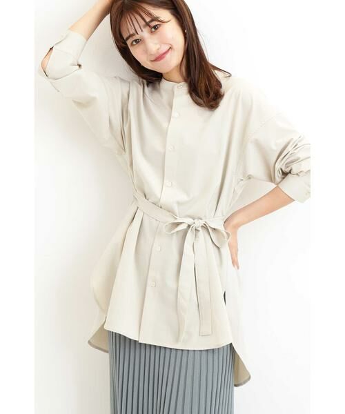 ＊＊N.Natural Beauty Basic / エヌ ナチュラルビューティーベーシック シャツ・ブラウス | リボンブラウジングバンドカラーシャツ | 詳細12
