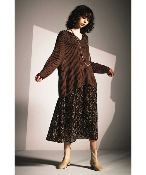 ＊＊N.Natural Beauty Basic / エヌ ナチュラルビューティーベーシック ワンピース | シフォンフラワードビーワンピース | 詳細6