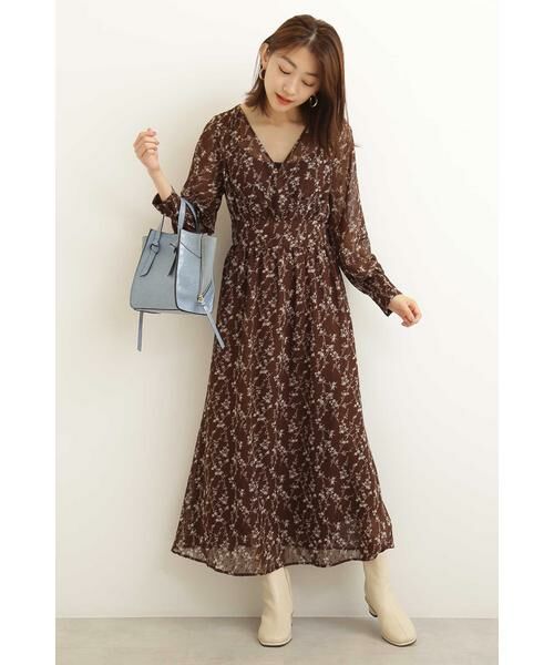 ＊＊N.Natural Beauty Basic / エヌ ナチュラルビューティーベーシック ワンピース | シフォンフラワードビーワンピース | 詳細7