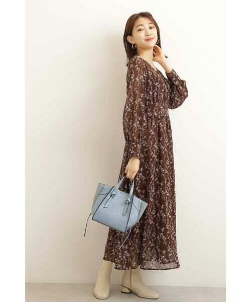 ＊＊N.Natural Beauty Basic / エヌ ナチュラルビューティーベーシック ワンピース | シフォンフラワードビーワンピース | 詳細8